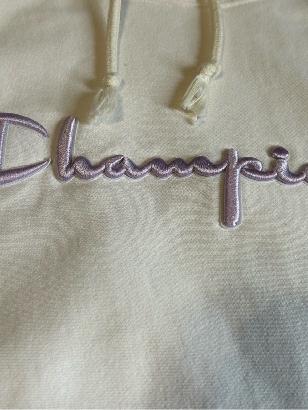 Champion Reverse Weave Hoodie Womens M White Embroidered Logo - Picture 10 of 10